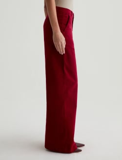 Stella Corduroy Deep Magenta Corduroy Low Slung Palazzo WOMENS BOTTOMS Photo 5