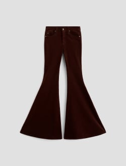 Joni Corduroy Alpine Bark Mid-Rise Super Flare WOMENS BOTTOMS Photo 1