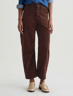 Hazal Corduroy Coffee Bean High-Rise Utility Barrel WOMENS BOTTOMS Photo 3