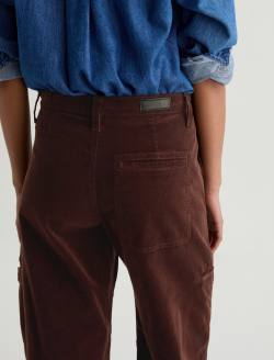 Hazal Corduroy Coffee Bean High-Rise Utility Barrel WOMENS BOTTOMS Photo 7