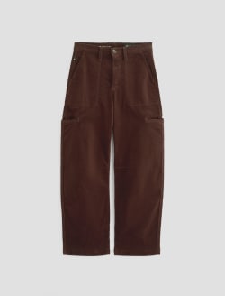 Hazal Corduroy Coffee Bean High-Rise Utility Barrel WOMENS BOTTOMS Photo 1
