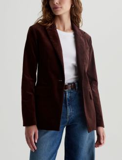 Rue Corduroy Blazer Alpine Bark Fitted Blazer WOMENS TOPS Photo 2