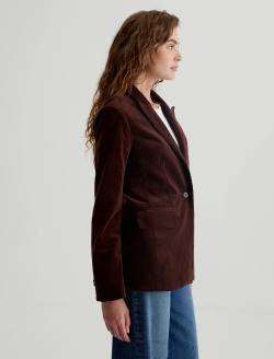 Rue Corduroy Blazer Alpine Bark Corduroy Fitted Blazer WOMENS TOPS Photo 4