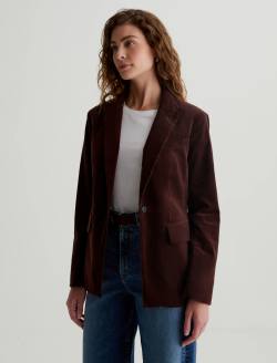 Rue Corduroy Blazer Alpine Bark Corduroy Fitted Blazer WOMENS TOPS Photo 7