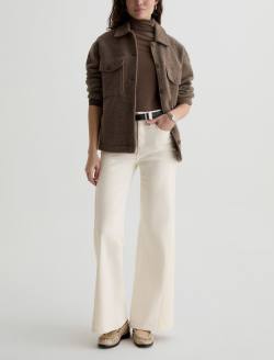 Saige Wide Leg Jean Powder/Ecru Mid-Rise Fit WOMENS BOTTOMS Photo 2
