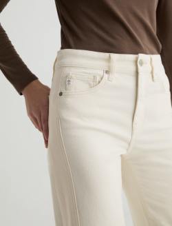 Saige Wide Leg Jean Powder/Ecru Mid-Rise Fit WOMENS BOTTOMS Photo 4