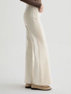 Saige Wide Leg Jean Powder/Ecru Mid-Rise Fit WOMENS BOTTOMS Photo 5