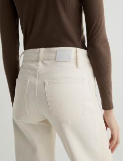 Saige Wide Leg Jean Powder/Ecru Mid-Rise Fit WOMENS BOTTOMS Photo 7