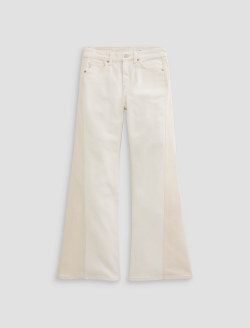 Saige Wide Leg Jean Powder/Ecru Mid-Rise Fit WOMENS BOTTOMS Photo 1