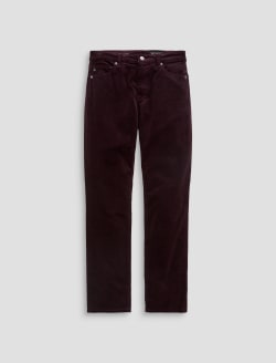 Mari Velvet Pant Cherry Swing Mid-Rise Slim Straight WOMENS BOTTOMS Photo 1