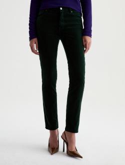 Mari Velvet Pant Pine Mid-Rise Slim Straight WOMENS BOTTOMS Photo 3