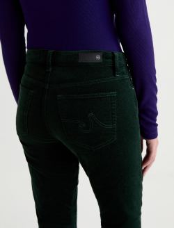 Mari Velvet Pant Pine Mid-Rise Slim Straight WOMENS BOTTOMS Photo 7
