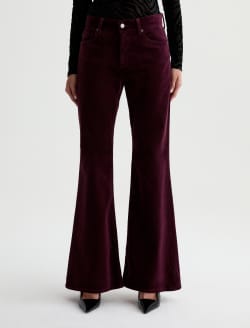 Georgia Velvet Pant Jazz Berry Relaxed Flare WOMENS BOTTOMS Photo 3