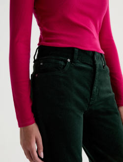 Georgia Velvet Pant Pine Relaxed Flare WOMENS BOTTOMS Photo 4