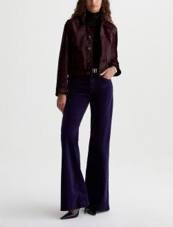 Georgia Velvet Pant Violet Vibe Relaxed Flare WOMENS BOTTOMS Photo 2