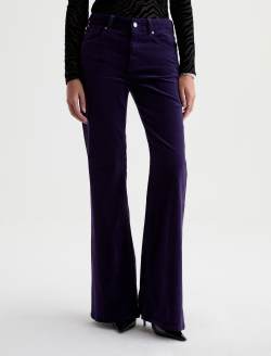 Georgia Velvet Pant Violet Vibe Relaxed Flare WOMENS BOTTOMS Photo 3