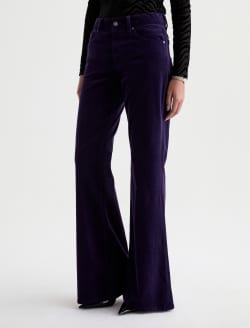 Georgia Velvet Pant Violet Vibe Relaxed Flare WOMENS BOTTOMS Photo 6