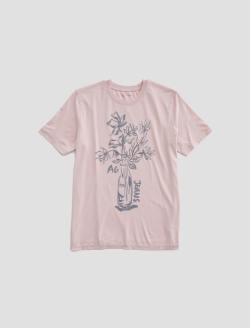 Jagger Crew Brushed Floral Classic Graphic Crew Neck WOMENS TOPS Photo 1