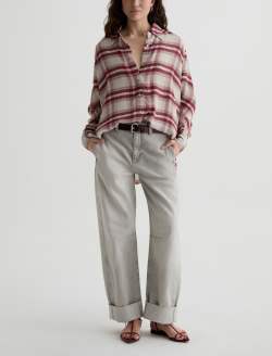Mercer Jean Sensory Cuffed High-Rise Barrel WOMENS BOTTOMS Photo 2