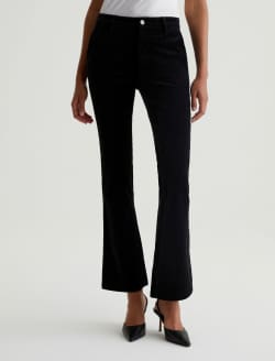 Tailored Farrah Boot Super Black/White Velvet Mid-Rise Boot WOMENS BOTTOMS Photo 2