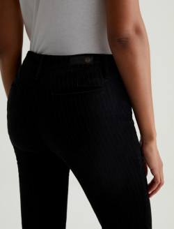 Tailored Farrah Boot Super Black/White Velvet Mid-Rise Boot WOMENS BOTTOMS Photo 6