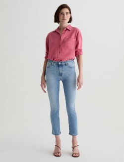Mari Crop Marina Blue Mid-Rise Slim Straight WOMENS BOTTOMS Photo 2
