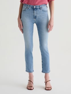 Mari Crop Marina Blue Mid-Rise Slim Straight WOMENS BOTTOMS Photo 3