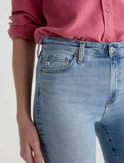 Mari Crop Marina Blue Mid-Rise Slim Straight WOMENS BOTTOMS Photo 4