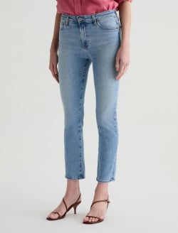 Mari Crop Marina Blue Mid-Rise Slim Straight WOMENS BOTTOMS Photo 6