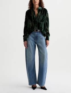 Mercer Jean Vibrato Cuffed High-Rise Barrel WOMENS BOTTOMS Photo 2