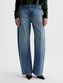 Mercer Jean Vibrato Cuffed High-Rise Barrel WOMENS BOTTOMS Photo 3