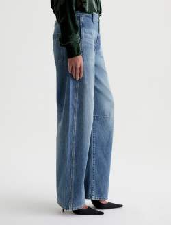 Mercer Jean Vibrato Cuffed High-Rise Barrel WOMENS BOTTOMS Photo 5