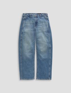 Mercer Jean Vibrato Cuffed High-Rise Barrel WOMENS BOTTOMS Photo 1