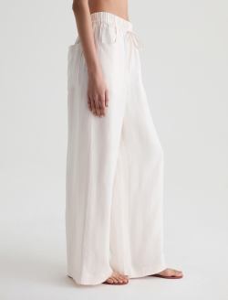 Century Cinched Pant Champagne Linen Cinched Wide Leg WOMENS BOTTOMS Photo 5