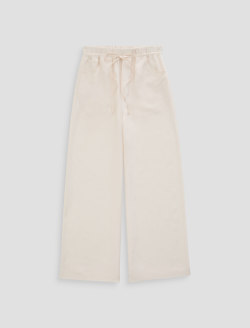 Century Cinched Pant Champagne Linen Cinched Wide Leg WOMENS BOTTOMS Photo 1