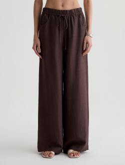 Century Cinched Pant Oak Barrel Linen Cinched Wide Leg WOMENS BOTTOMS Photo 3