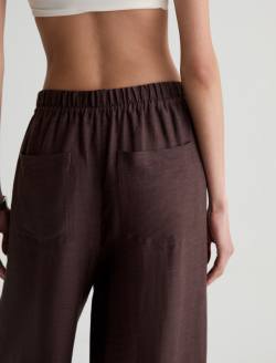 Century Cinched Pant Oak Barrel Linen Cinched Wide Leg WOMENS BOTTOMS Photo 7