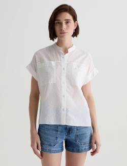 Ellis Shirt White Short Sleeve Dolman Shirt WOMENS TOPS Photo 2