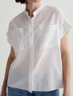 Ellis Shirt White Short Sleeve Dolman Shirt WOMENS TOPS Photo 3