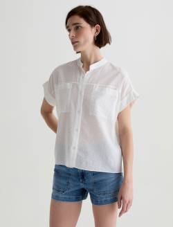 Ellis Shirt White Short Sleeve Dolman Shirt WOMENS TOPS Photo 4