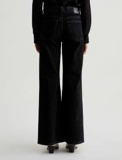 Saige Wide Leg Dress It Up Flocked Stripe Mid-Rise Fit WOMENS BOTTOMS Photo 8