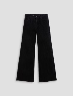 Saige Wide Leg Dress It Up Flocked Stripe Mid-Rise Fit WOMENS BOTTOMS Photo 1