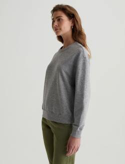 Nova Crew Heather Grey Relaxed Crew Neck Sweatshirt WOMENS TOPS Photo 3