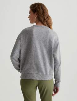 Nova Crew Heather Grey Relaxed Crew Neck Sweatshirt WOMENS TOPS Photo 7
