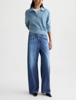 Adria Off-Duty Denim Sweatpant After Hours Printed French Terry WOMENS BOTTOMS Photo 2