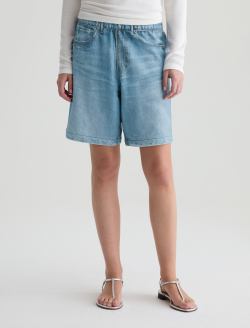 Ex-Boyfriend Off-Duty Denim Sweatshort Splash Printed French Terry WOMENS BOTTOMS Photo 3