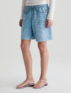 Ex-Boyfriend Off-Duty Denim Sweatshort Splash Printed French Terry WOMENS BOTTOMS Photo 6