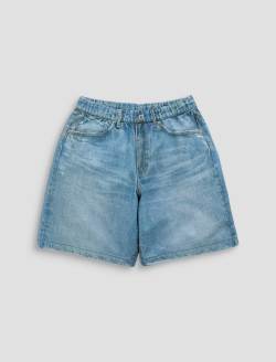 Ex-Boyfriend Off-Duty Denim Sweatshort Splash Printed French Terry WOMENS BOTTOMS Photo 1