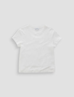 Sadie Crew Powder 90's Vintage Pointelle Crop Tee WOMENS TOPS Photo 1