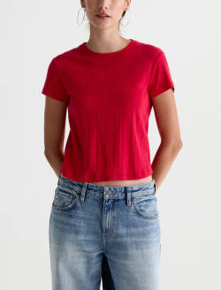 Sadie Crew Recording Red 90's Vintage Crop Tee WOMENS TOPS Photo 2